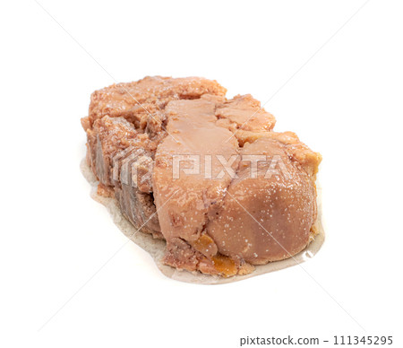 Cod Liver Isolated, Fish Fat Omega-3 Food, Healthy Seafood Meal, Cod Liver 111345295