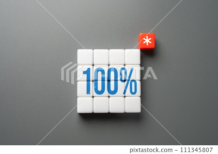 100 percent with asterisk terms and conditions. Additional information, exceptions, requirements. Fully understand implications. Advertisements, or contracts agreements. Limitations or contingencies 111345807