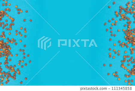 Cookie Stars Sprinkle, Sugar Star Pile, Candy Flakes, Sweet Brown Sprinkles Decoration, Candy Stars 111345858