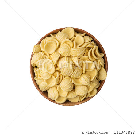 Raw Orecchiette Pasta, Homemade Dry Macaroni, Italian Recchietedde 111345888