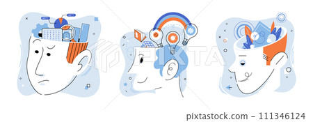 Critical thinking. Vector illustration. The critical thinking metaphor connecting dots helps us make sense complex information and draw insightful conclusions Learning and practicing critical thinking Critical thinking. Vector illustration. The critical thinking metaphor connecting dots helps us make sense complex information and draw insightful conclusions Learning and practicing critical thinking 111346124