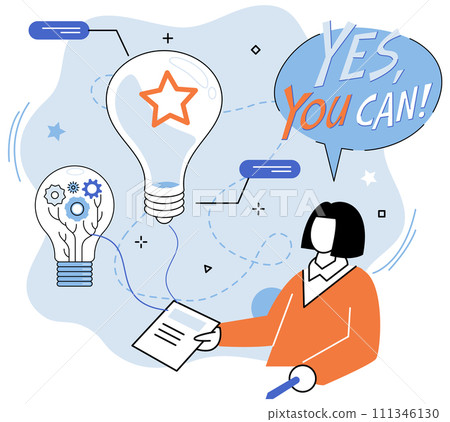 Motivation vector illustration. Progress is made through continuous improvement and relentless pursuit excellence Professional promotion often comes as result outstanding achievements and demonstrated Motivation vector illustration. Progress is made through continuous improvement and relentless pursuit excellence Professional promotion often comes as result outstanding achievements and demonstrated 111346130