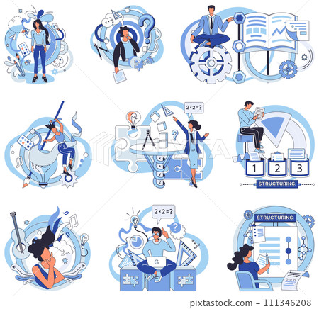 Process optimization vector illustration. Effective process optimization is key to enhancing overall productivity Efficiency and effectiveness go hand in hand in optimization operations 111346208