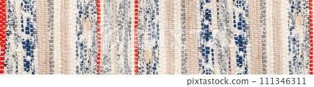 Rags Carpet Texture Background, Woven Rug Pattern, Handmade, Hand-Woven Rustic Carpet Made of Rags Rags Carpet Texture Background, Woven Rug Pattern, Handmade, Hand-Woven Rustic Carpet Made of Rags 111346311