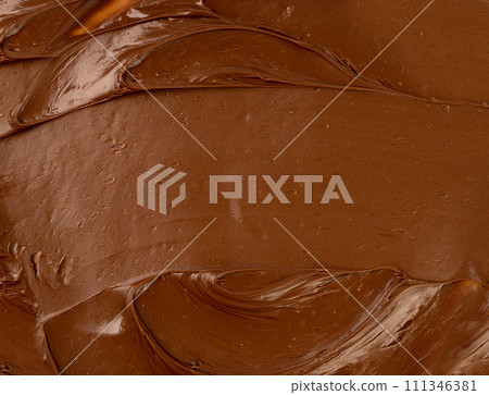 Melt Chocolate Texture Background, Chocolate Sauce Pattern, Cocoa Hazelnut Cream, Textured Chocolate 111346381