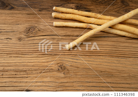 Miswak also known as Miswaak, Siwak, Sewak. Natural Wooden Toothbrush made of Salvadora Persica Tree 111346398