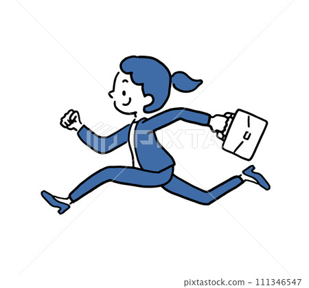 跑步的職業女性 跑步的職業女性 111346547