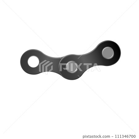 Realistic bicycle chain links. silhouette for bike chain. Cycling line pattern. Motorcycle chain symbol. Chain machine sign. Vector Realistic bicycle chain links. silhouette for bike chain. Cycling line pattern. Motorcycle chain symbol. Chain machine sign. Vector 111346700
