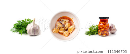 Garlic Cloves, Garlic Clove Group, Seasoning Bulb, Natural Spices Food Ingredient Garlic Cloves, Garlic Clove Group, Seasoning Bulb, Natural Spices Food Ingredient 111346703