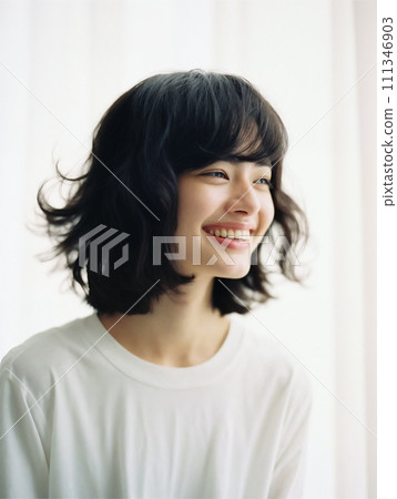 A fresh woman's smile 111346903