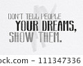 Motivational quote hand-written with flat pencil letters Motivational quote hand-written with flat pencil letters 111347336