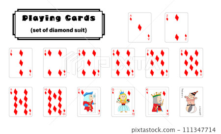 Playing card suit set (diamond) TypeF Playing card suit set (diamond) TypeF 111347714