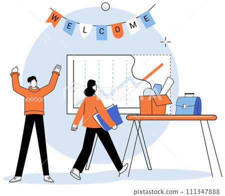 Paperwork. Vector illustration. Bureaucratic red tape often hampers progress important paperwork An in-depth report on companys financial status needs to be compiled The desk appears cluttered Paperwork. Vector illustration. Bureaucratic red tape often hampers progress important paperwork An in-depth report on companys financial status needs to be compiled The desk appears cluttered 111347888