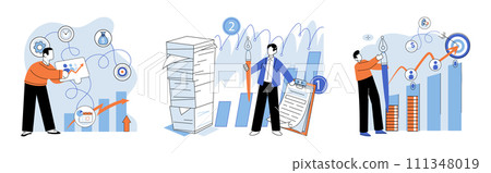 Business development. Vector illustration. Banking regulations safeguard consumers financial interests and rights Marketing trends shape consumer behaviors and preferences Effective management Business development. Vector illustration. Banking regulations safeguard consumers financial interests and rights Marketing trends shape consumer behaviors and preferences Effective management 111348019