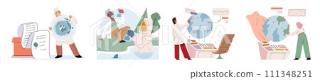 Earth care. Vector illustration. Protecting Earth is moral responsibility we all share Recycling is tangible way to contribute to environmental sustainability Saving planet requires collective Earth care. Vector illustration. Protecting Earth is moral responsibility we all share Recycling is tangible way to contribute to environmental sustainability Saving planet requires collective 111348251