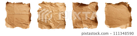 Crumpled ripped paper vector set isolated on white background Crumpled ripped paper vector set isolated on white background 111348590