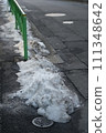 日本，冬天，雪，戶外，大雪，殘雪，輪胎痕跡，市中心，東京，降雪，傍晚，道路，路肩，融雪，鏟雪， 111348642