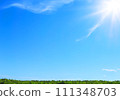 清爽的藍天與陽光,夏日陽光強烈 清爽的藍天與陽光,夏日陽光強烈 111348703