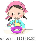girl cooking with a whisk 111349103