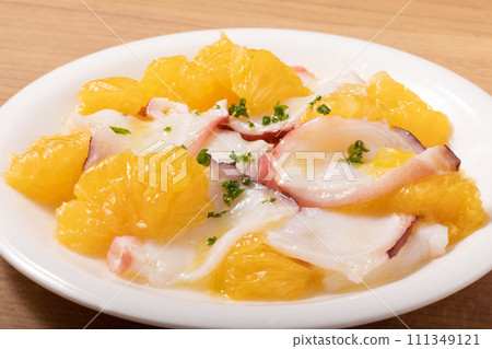 Iyokan and Hokkaido water octopus carpaccio 111349121
