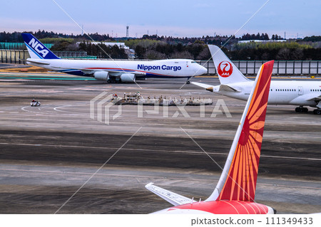 Japan's Chiba cityscape - View of Air India's B787-8, JALB787, NCA, etc. from Narita Airport 2 Japan's Chiba cityscape - View of Air India's B787-8, JALB787, NCA, etc. from Narita Airport 2 111349433