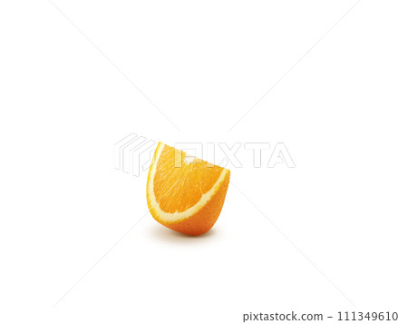 Orange slice on white background 111349610