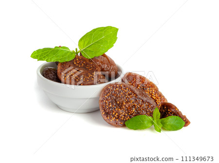 Dry Fig, Dried Ficus Carica Fruit, Sweet Healthy Diet, Tropical Dessert, Wrinkled Dehydrated Snack 111349673