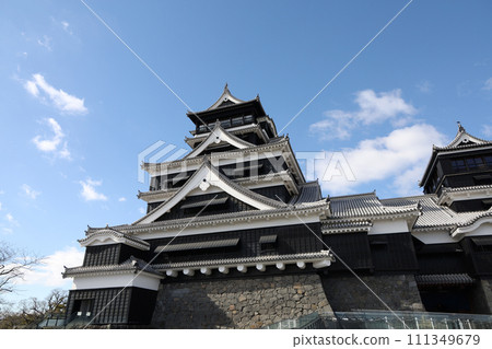 The Famous Landscape vintage building of Kumamoto Castle in Northern Kyushu, Japan. The Famous Landscape vintage building of Kumamoto Castle in Northern Kyushu, Japan. 111349679