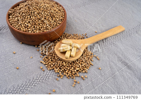 Coriander Pills, Cilantro Herbal Medicine Tablets, Chinese Parsley Supplement, Natural Herb Vitamins Coriander Pills, Cilantro Herbal Medicine Tablets, Chinese Parsley Supplement, Natural Herb Vitamins 111349769