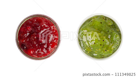 Cranberry Jam Smear, Red Marmalade Splash, Cranberries Jelly, Fruity Confiture Smudge 111349825
