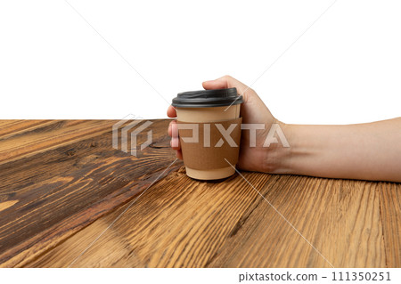 Hand Holds Cup, Empty Paper Cup in Hands, Coffee Mug, Teacup, Hot Beverage Mockup, Cup in Arms Hand Holds Cup, Empty Paper Cup in Hands, Coffee Mug, Teacup, Hot Beverage Mockup, Cup in Arms 111350251