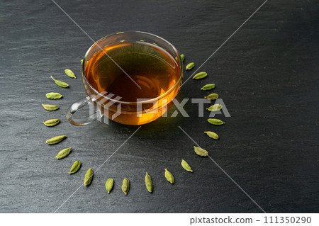 Cardamom Tea, Cardamon Drink, Kardamon Infusion, Cardamum Spice Beverage, Natural Tonic Energy Drink 111350290