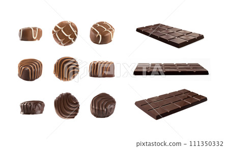 Chocolate Sweets Isolated 111350332