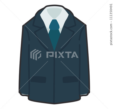 Illustration of a simply deformed hand-drawn suit Illustration of a simply deformed hand-drawn suit 111350491