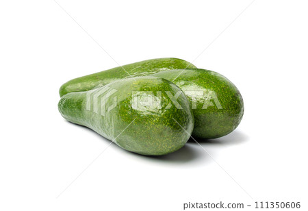 Avocado Isolated, Whole Avokado, Green Avocados Slice, Fresh Alligator Pear, Long Avocado Fruit Avocado Isolated, Whole Avokado, Green Avocados Slice, Fresh Alligator Pear, Long Avocado Fruit 111350606