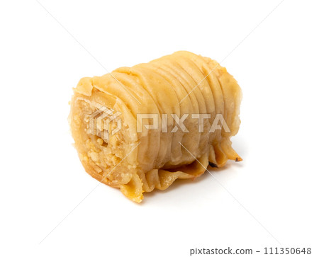 Rolled Baklava Isolated, Ramadan Dessert Roll, Eastern Sweet Pastries Rolled Baklava Isolated, Ramadan Dessert Roll, Eastern Sweet Pastries 111350648