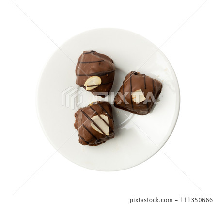 Baklava Isolated, Small Ramadan Dessert, Eastern Sweet Filo Pastries, Turkish Honey Baklawa, Oriental Desert 111350666