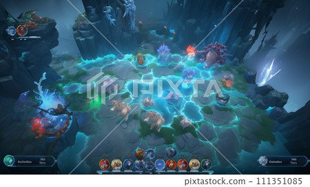 遊戲戰鬥場景在一個夢幻般的洞穴中 111351085