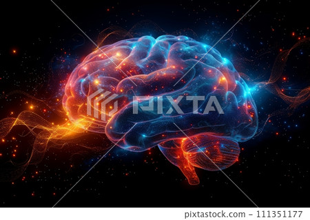 Synaptic rays: Dynamic images of active brain nerves that reflect imagination AI images 36 Synaptic rays: Dynamic images of active brain nerves that reflect imagination AI images 36 111351177