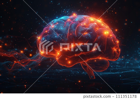 突觸射線：反映想像力的活躍腦神經的動態影像 AI 影像 37 111351178