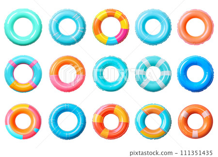 Inflatable ring vector set isolated on white background 111351435