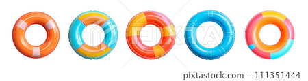 Inflatable ring vector set isolated on white background 111351444