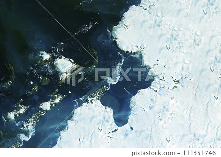 Antarctica from space. Elements of this image furnished by NASA 111351746