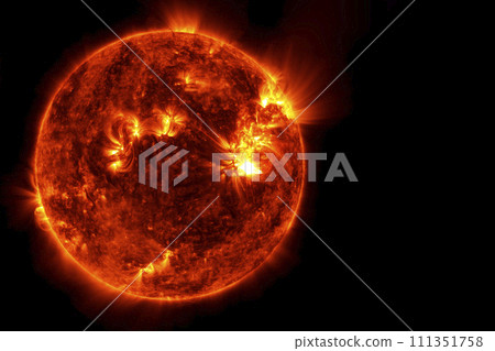 The sun from space. Elements of this image furnished by NASA The sun from space. Elements of this image furnished by NASA 111351758
