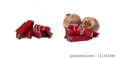 Beetroot Slice Isolated, Red Beets Pieces, Beet Root Sticks, Cuts, Sliced Beetroot Beetroot Slice Isolated, Red Beets Pieces, Beet Root Sticks, Cuts, Sliced Beetroot 111351880