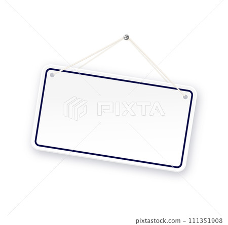 Realistic banner for paper design. Realistic vector signboard on white background. Vector Realistic banner for paper design. Realistic vector signboard on white background. Vector 111351908