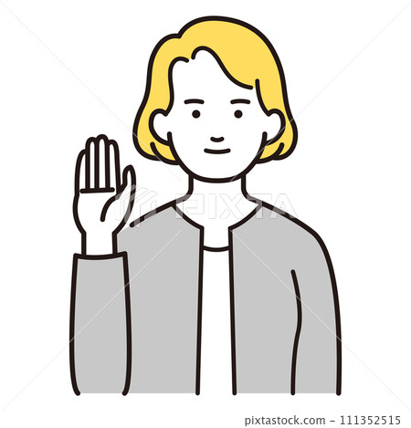 Blonde white woman illustration 111352515