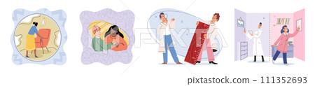 Social relationship vector illustration. Colleagues rely on effective communication and mutual support to succeed Support from friends and loved ones is invaluable during challenging times Working 111352693
