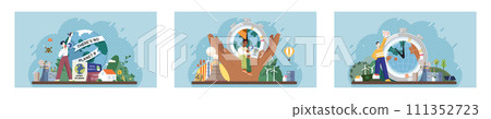 Climate change. Save the planet. Vector illustration Earth pollutions impact highlights urgency adopting eco-friendly practices Choose renewable resources to minimize your carbon footprint and combat Climate change. Save the planet. Vector illustration Earth pollutions impact highlights urgency adopting eco-friendly practices Choose renewable resources to minimize your carbon footprint and combat 111352723