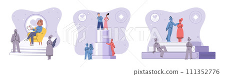 Social relationship vector illustration. Helping others is powerful way to make positive impact in community International cooperation promotes cultural exchange and global understanding Society Social relationship vector illustration. Helping others is powerful way to make positive impact in community International cooperation promotes cultural exchange and global understanding Society 111352776